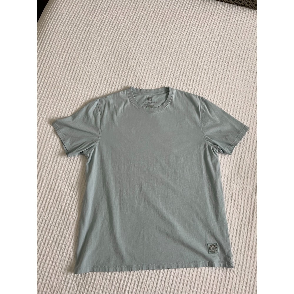 Tori Richard Cotton T-shirt Baby Blue Men's Size L
